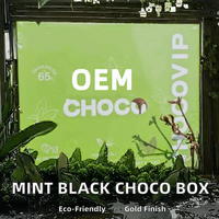 Emballage cadeau d'usine avec Green Rhino Vip Choco, emballage en carton de haute qualité pour bonbons au chocolat naturel à la menthe