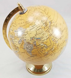 ลูกโลกทองเหลืองทะเลขัดเงาพร้อมขาตั้งตั้งโต๊ะหมุนได้ของตกแต่งโต๊ะของขวัญสำหรับบ้านหรือสำนักงาน - Product Image 6