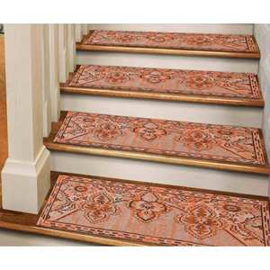 Tapis orange, tapis au design kilim, tapis imprimé, motif géométrique, gobelin - Product Image 3