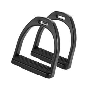 Recién llegado, estribos ingleses de acero inoxidable para montar a caballo, banda de rodadura ancha, agarre cómodo, diseño antideslizante para seguridad - Product Image 1