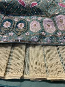 Hermosa colección de Lehenga de boda más tendencia Kasturi seda adornada - Product Image 4