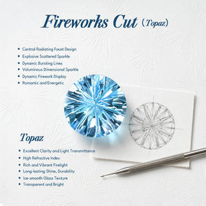 Anillo de Promesa Jeulia Parallel Meet Bypass con Topacio Corte Fuegos Artificiales - Product Image 3