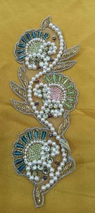 Tela de chenilla de calidad de exportación, ropa decorativa bordada a mano, parche con cuentas, vestidos de boda, ropa de fiesta, trajes bajos - Product Image 3