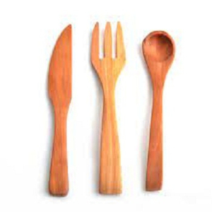 Ensemble de 12 couverts en bois faits à la main avec un ensemble de couverts parfait fini naturel pour mariage et salle à manger - Product Image 4