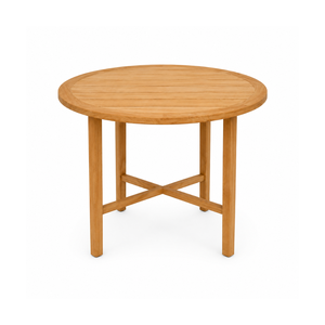 Teak <b>Wood</b> <b>Garden</b> Dining Set Round Outdoor <b>Table</b> and Armchairs Weather Resistant Patio Furniture for Villa Courtyard Resort - Product Image 4