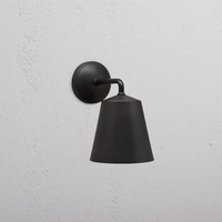 Applique murale LED moderne en fer noir de haute qualité, design côtier, personnalisable, éco-responsable, à intensité variable, pour la maison et le bureau