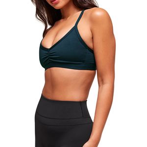 Soutien-gorge de sport sexy grande taille pour femme, décolleté plongeant en V, froncé sur le devant, sans armatures, respirant, extensible dans les quatre sens, pour yoga, gym et entraînement - Product Image 3