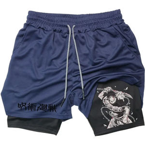 <b>Anime</b> Performance <b>Shorts</b> Printed Men GYM Casual Sports <b>Shorts</b> Workout Running Mesh 2 in 1 Sport <b>Short</b> Pants - Product Image 6