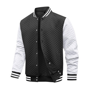 2025 Conceptions Personnalisées Hommes Logo Personnalisé Impression Noir Varsity Veste Pour Homme Letterman Varsity Bomber Hommes Veste - Product Image 4