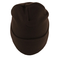 Bonnet en tricot unisexe personnalisé avec logo, couleur unie, bord côtelé, pour l'hiver – Vente en gros