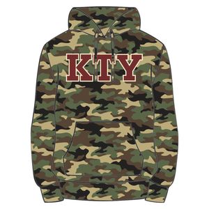 KAP Camo Pullover Sweat à capuche Premium Cotton Blend Greek Fraternity Apparel Custom Divine Nine HBCU Greek Life Causal Clothing - Product Image 2