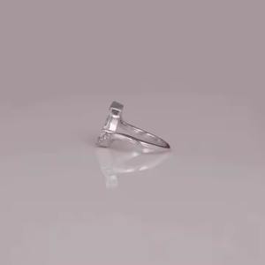 Pear Cut Lab Grown Diamond Engagement <b>Ring</b> Custom Handmade Design with Solid Gold Trendy Style Diamond <b>Ring</b> From <b>Indian</b> supplier - Product Image 2