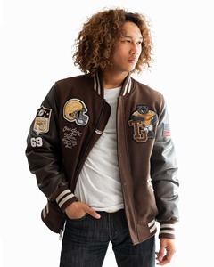 Oem Manufacturer High Quality Chenille Embroidery Men College Custom <b>Baseball</b> <b>Bomber</b> Letterman Crop Leather Varsity <b>Jacket</b> - Product Image 2