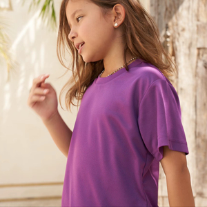 T-shirt unisexe pour enfants Ultifresh à col rond et manches courtes, imprimé, en polyester, avec logo au dos, écologique, respirant, séchage rapide, décontracté - Product Image 3
