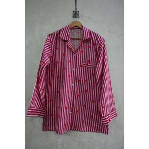 Conjunto de Pijama de Verano de Algodón con Estampado Floral Hecho a Mano para Mujer, Suave, Transpirable, de Secado Rápido, Informal, de Lujo, Ropa de Dormir - Product Image 2