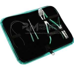 Herramientas profesionales de belleza y manualidades para extensiones de cabello, gancho de tracción de aguja de acero inoxidable con peine trasero, Kit de herramientas de microeslabones - Product Image 5