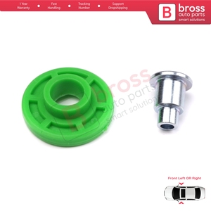 Mécanisme de levage de vitre de type ciseaux BWR1176 avec poulie d'entraînement pour porte avant de Série 3 E30 1982-1992 51321932393 - Product Image 4