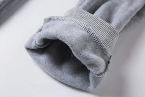 Survêtement à motif uni en polaire pour homme, logo personnalisé, ensemble de 2 pièces pour l'hiver, sweat-shirt et pantalon de survêtement pour le printemps et l'automne - Product Image 6