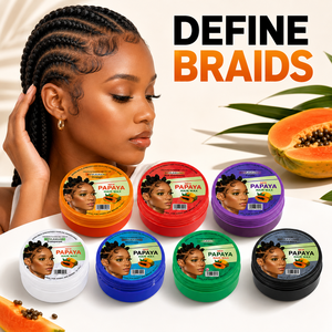 Cire coiffante Papaya 100ml – Fixation extra forte pour tresses, locks, twists et lissage des contours capillaires – Coiffage naturel des cheveux - Product Image 1