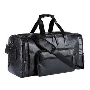 Sac de voyage en cuir PU personnalisé avec logo, sac en cuir pour homme, motif de voyage, multifonctionnel, sac de voyage d'affaires élégant - Product Image 5