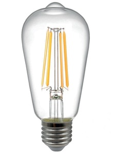 Bombilla LED transparente con forma de pera, E27 12W 1600Lm 4000K 144x64mm. (B&B 121171) - Product Image 1
