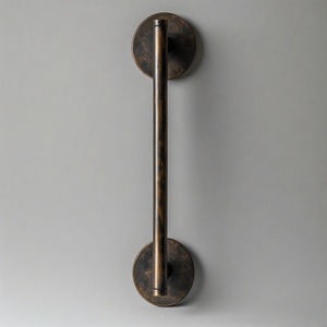 Palanca de puerta de borde de roble Manija de puerta de latón Premium para puertas interiores y exteriores Herrajes de tirador de diseñador de lujo - Product Image 2