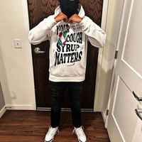Trending Your Cough Sirop Matters Sweat à capuche surdimensionné à épaules tombantes Streetwear Suicide Prevention Graphic Pullover Hoodie