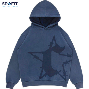 2025 survêtement d'hiver personnalisé hommes 450 GSM 100% coton polaire lourd survêtement à capuche et pantalon de survêtement Baggy survêtement ensemble - Product Image 6