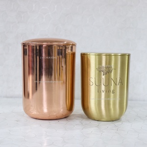 ภาชนะใส่เทียนทองเหลืองทองแดงสีทอง8ออนซ์ถึง16ออนซ์ขวดโหลเทียนเปล่าขัดเงาออกแบบโลโก้ได้ตามต้องการ - Product Image 5