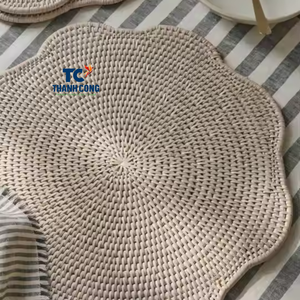 Napperon tissé en rotin naturel pour table à manger napperons tissés faits à la main de Thanhcongcraft - Product Image 1