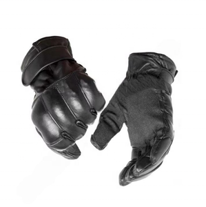 Guantes de cuero con protección de nudillos Guantes de cuero ligeros resistentes a cortes tácticos de Pakistán - Product Image 3