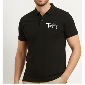 <b>Men's</b> Solid <b>Black</b> <b>polo</b> <b>Shirts</b> with Front Custom Logo Printing 100% Cotton Breathable Jersey Formal & Casual unisex <b>polo</b> t <b>shirts</b> - Product Image 3