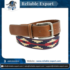 Ceinture en cuir véritable de haute qualité pour hommes avec boucle en laiton cousue à la main Dernier design et logo personnalisé - Product Image 6