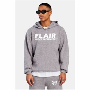 Chándal con capucha de algodón 100% de gran tamaño con detalle de costura cuadrada bordado y técnicas de cuentas estilo Vintage para invierno - Product Image 4