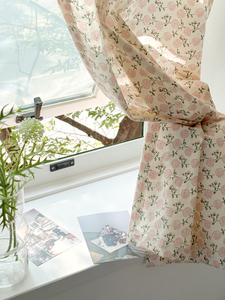 ผ้าม่านคอตตอนลายดอกไม้ขนาด83x130ซม. ฉากกั้นห้องทันสมัยการตกแต่งบ้านการออกแบบที่เรียบง่ายผ้านุ่ม - Product Image 3