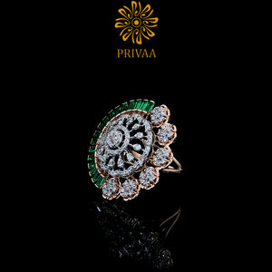 Anillo de Cóctel Definitivo con Diamante Natural con Detalles Geométricos, Certificado IGI, Claridad VS-SI, Color GH, Oro Rosa de 18 Quilates - Product Image 2