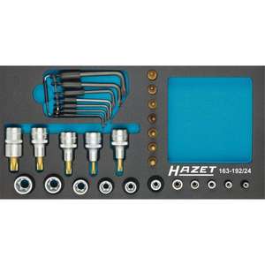 Juego de Herramientas Hazet de 24 Piezas con Llaves Allen y Enchufes de 1/2'' y 1/4'' - Product Image 1