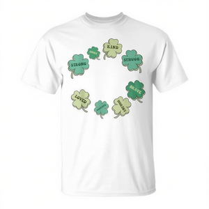 T-shirt unisexe pour adultes avec affirmations positives pour enseignants, design trèfle vert, pour la Saint-Patrick - Product Image 2