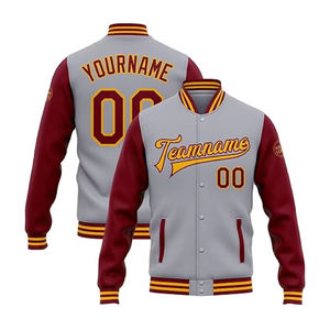 แจ็กเก็ตทีมโรงเรียนขนสัตว์คุณภาพสูงของผู้ชาย OEM ปกตั้งเป็นตัวอักษรชื่อทีมยาวสำหรับฤดูหนาวขายส่งใหม่ - Product Image 2