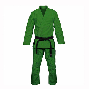 Uniformes ligeros de Jiu Jitsu De BJJ Unisex, precio barato, trajes de artes marciales de LICRA de poliéster, Kimono de Judo en blanco liso con logotipo frontal - Product Image 2