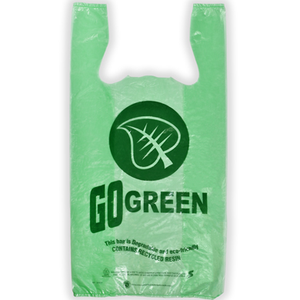 Bon prix supermarché Logos personnalisés OXO + PLA biodégradable 100% compostable en plastique Shopping poubelle transporter T-shirt sac - Product Image 1
