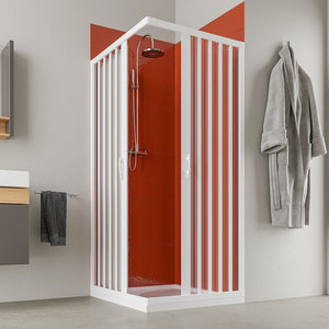 Box Doccia Pieghevole in PVC Forte Reversibile con Sistema a Fisarmonica, Modello Angolare Durevole - Pieghevole Anti-Calcare per Uso Interno 8mm - Product Image 1