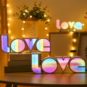 Custom all'aperto e al coperto amore romantico segno di proposta. Segni LED in acrilico 3D, in acciaio inox acrilico 3D LED segni. - Product Image 1