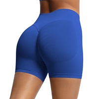 Shorts de yoga côtelés taille haute très élastiques pour femmes, couleur unie, respirants, sans coutures, en Spandex/Nylon, pour la plage, la gym, le fitness, personnalisables