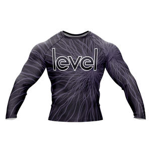 Rash Guard MMA de haute qualité à impression de logo personnalisé à manches longues avec UPF50 + Caractéristiques respirantes et à séchage rapide-LEVEL SPORTS - Product Image 1