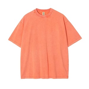 Wholesale Drop Shoulder 100% Cotton Blank Custom T Shirt Vintage Boxy Oversized Streetwear Screen Printing Sports Men's T-Shirts - Product Image 2