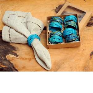 Anneaux de serviette en rotin coloré décor de Table accessoires de cuisine anneau de serviette anneaux de serviette de noël mariage fait par FBA vietnamien - Product Image 2