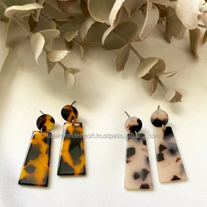 High Quality Women's Fashion Drop <b>Earrings</b> <b>Resin</b> Earings Jewellery for Export Selling at Competitive Bulk Price By FWE - Product Image 1