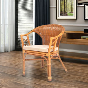 Fauteuil en rotin Rome - Design asiatique moderne, confortable pour le salon, la chambre à coucher, l'appartement, le mobilier pour la maison, le bureau, l'hôtel - Product Image 2