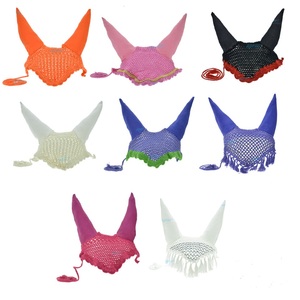 Bonnet d'oreille de cheval produits en gros équipement de voile de mouche de cheval équestre pour cheval bleu essence - Product Image 6